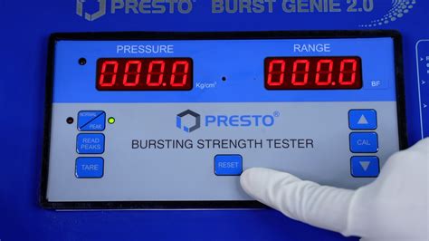 bursting strength tester manual|how to calculate bursting factor.